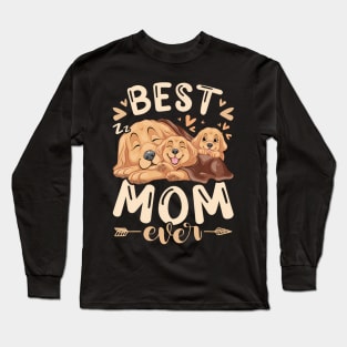 Best Mom Ever Golden Retriever Mother  Puppies Mothers Day Long Sleeve T-Shirt